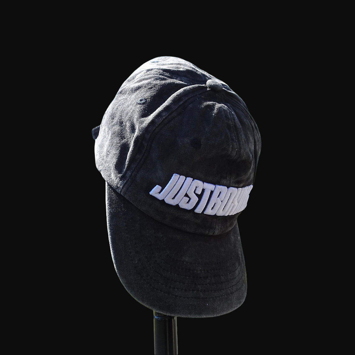 Washed Vintage JUST BOXING TM 3D Embroidered Dad Cap