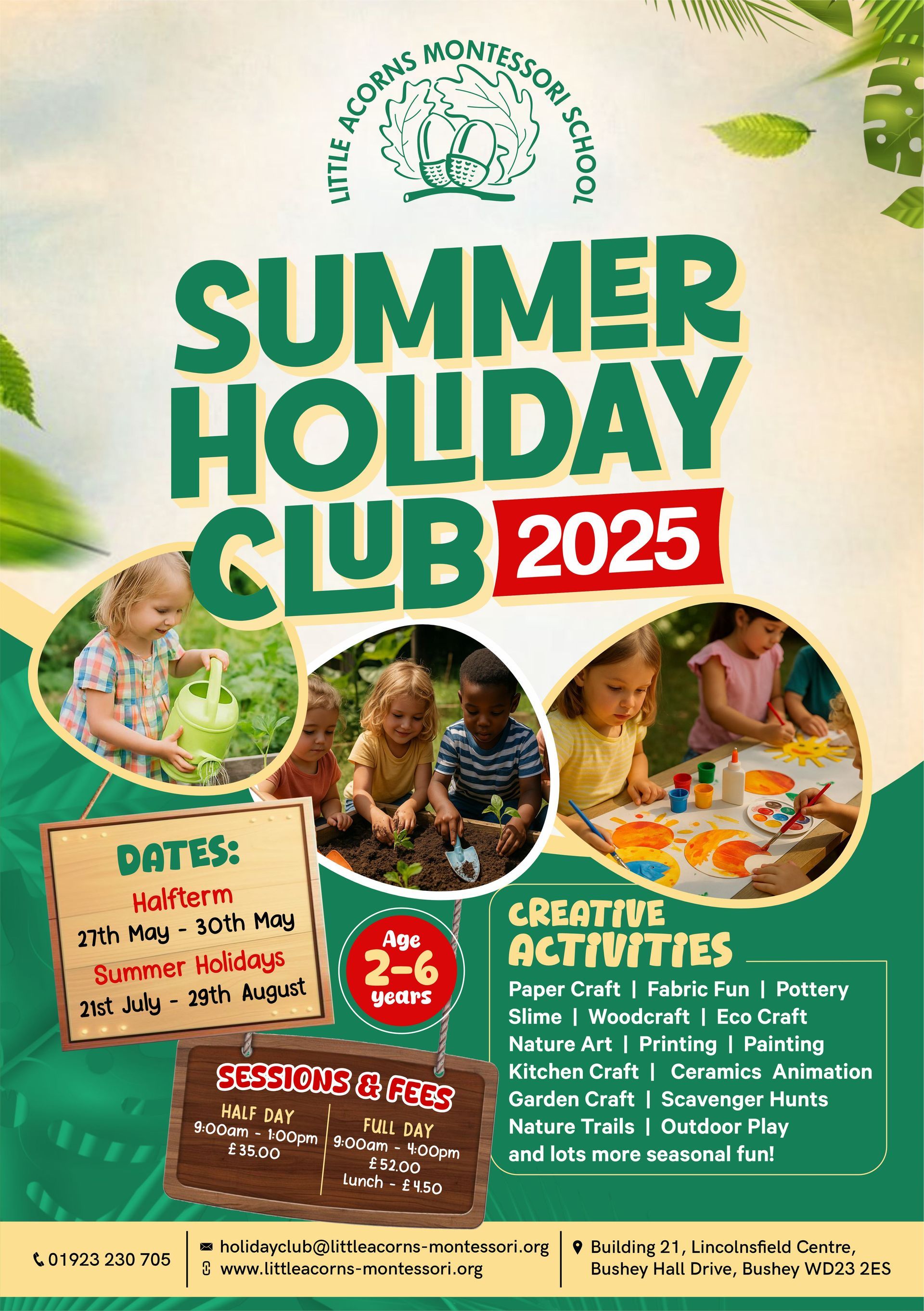A poster for an autumn half-term holiday club