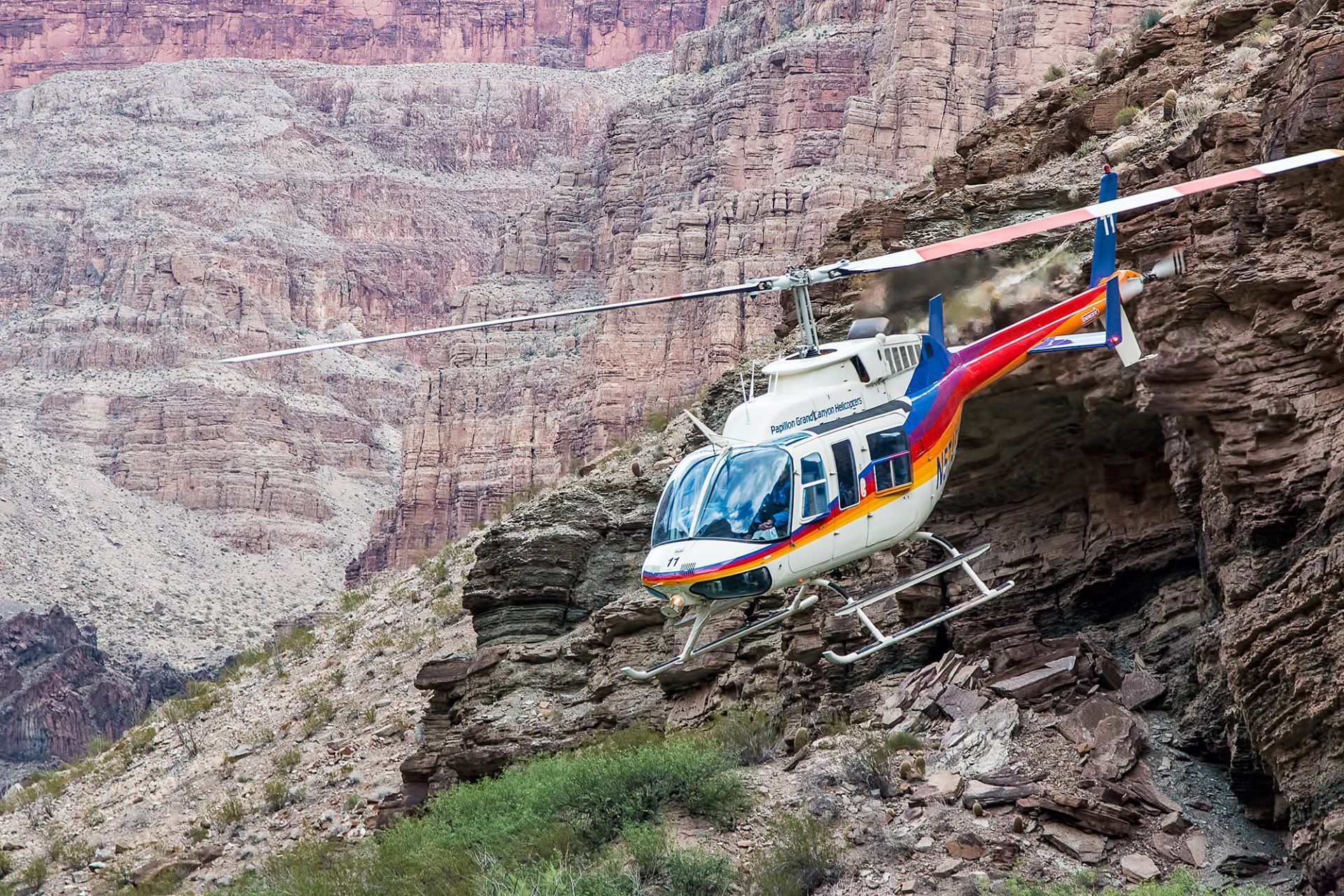 Rafting through a Grand Canyon