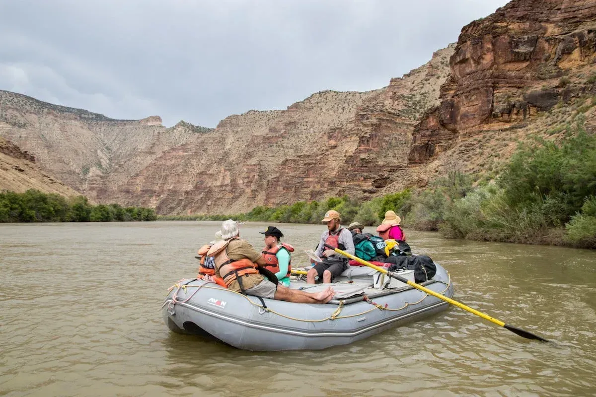 Rafting through a Grand Canyon