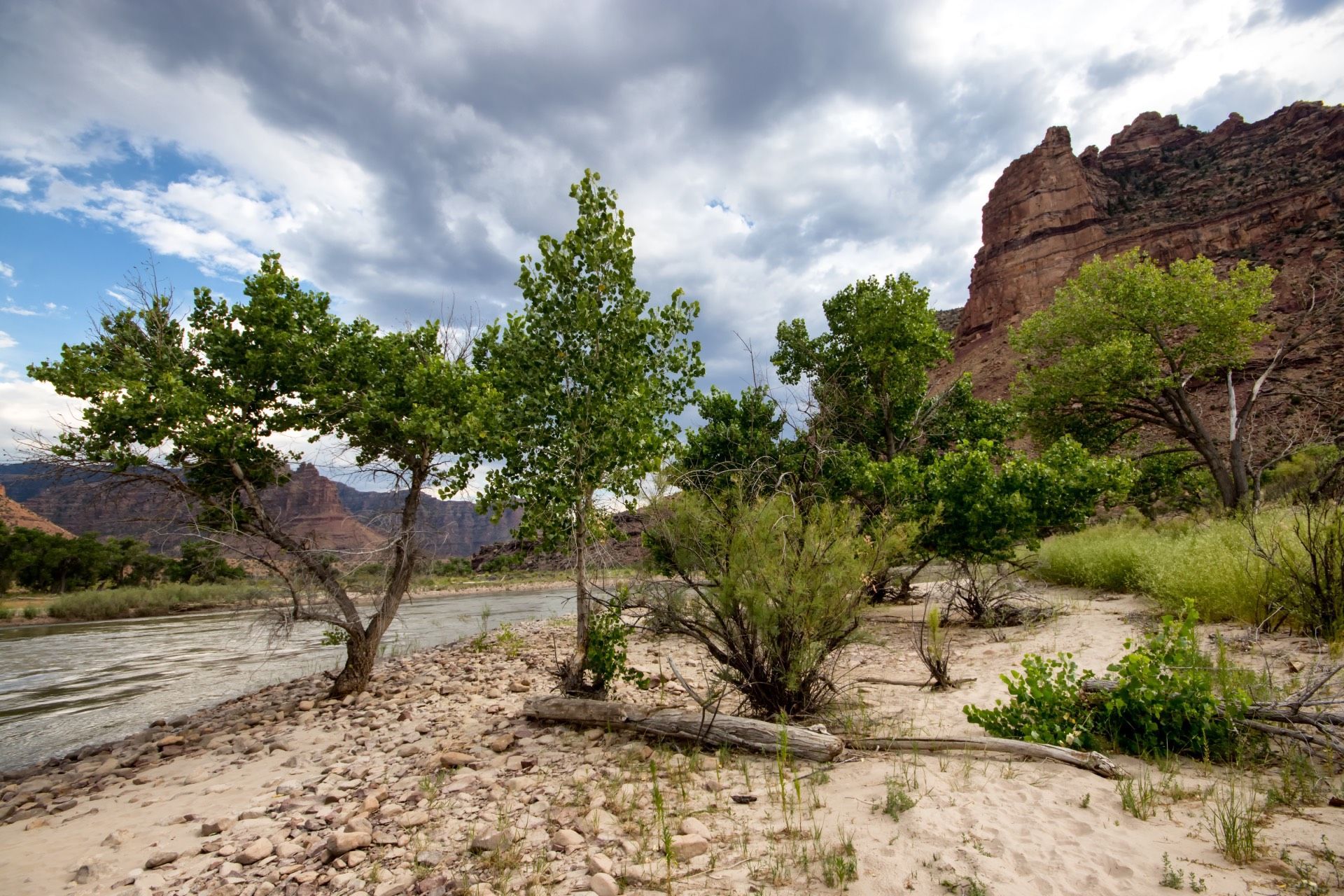 Rafting through a Grand Canyon