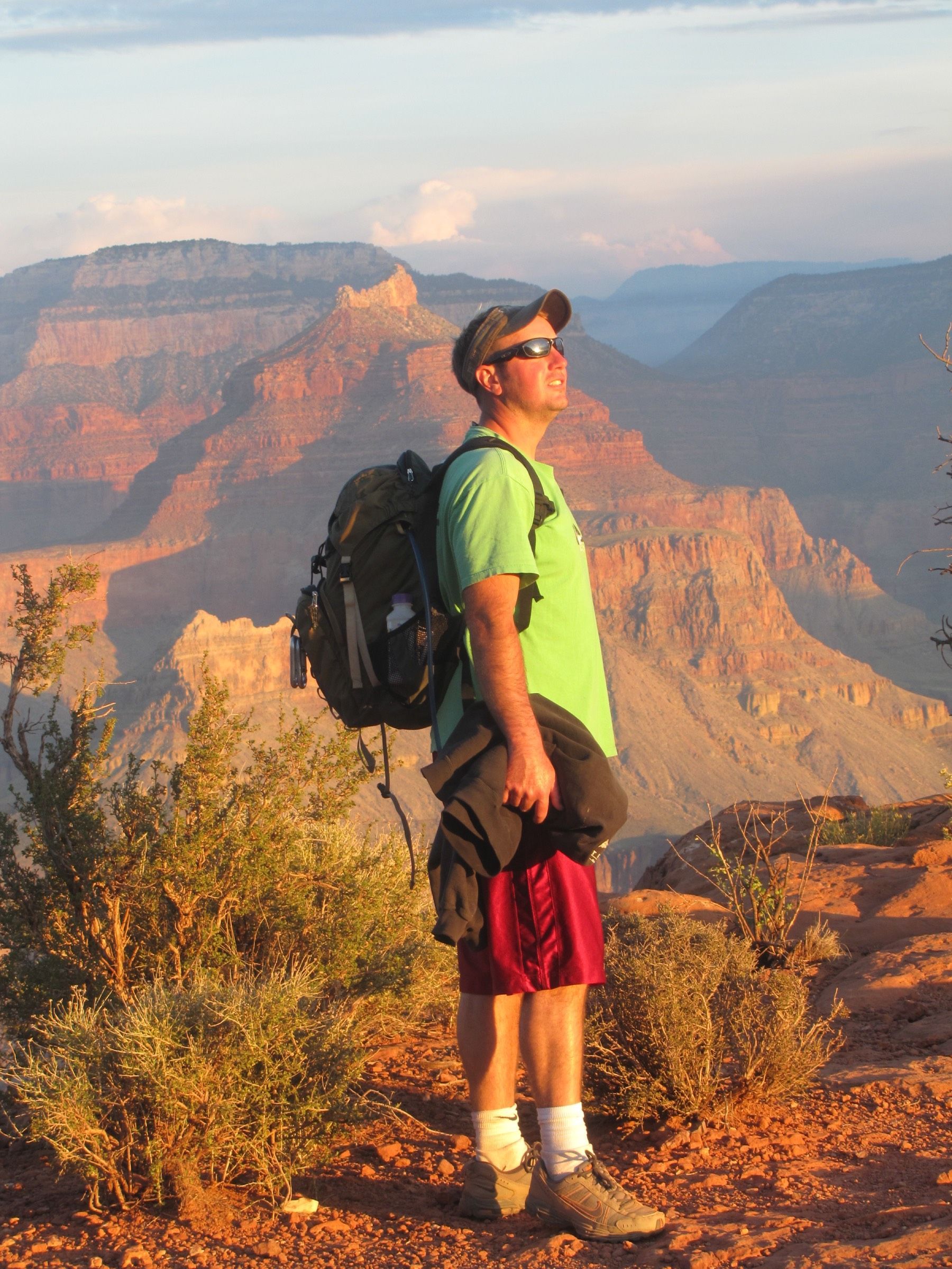 View of a Grand Canyon under a cloudy sky