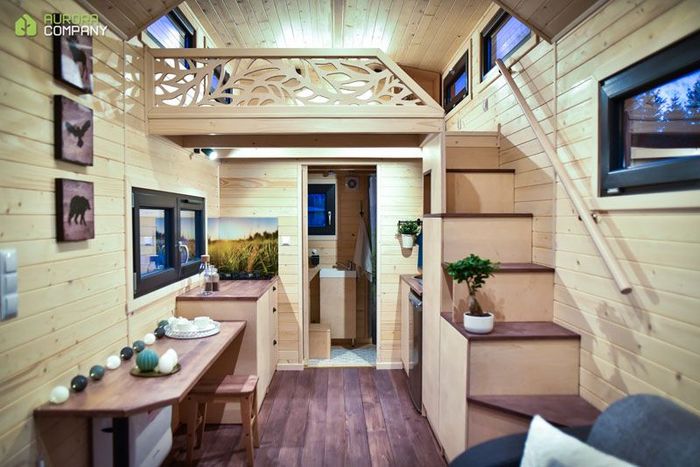 Binnenkant van een tiny house