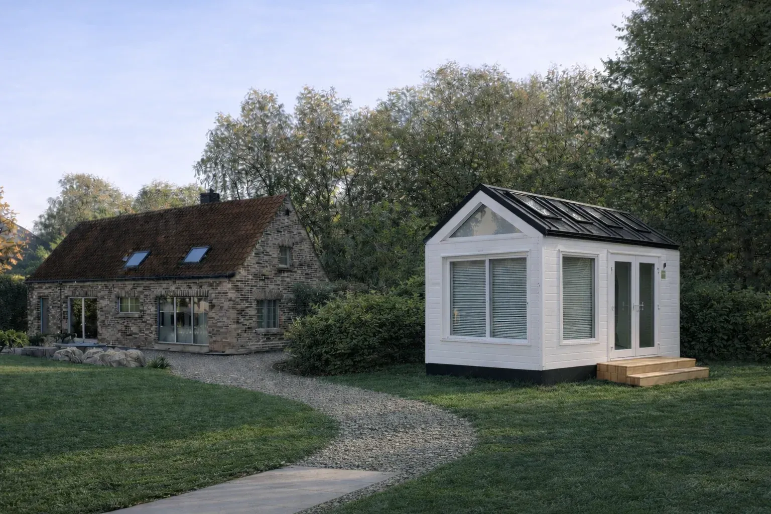 tiny house in tuin klein