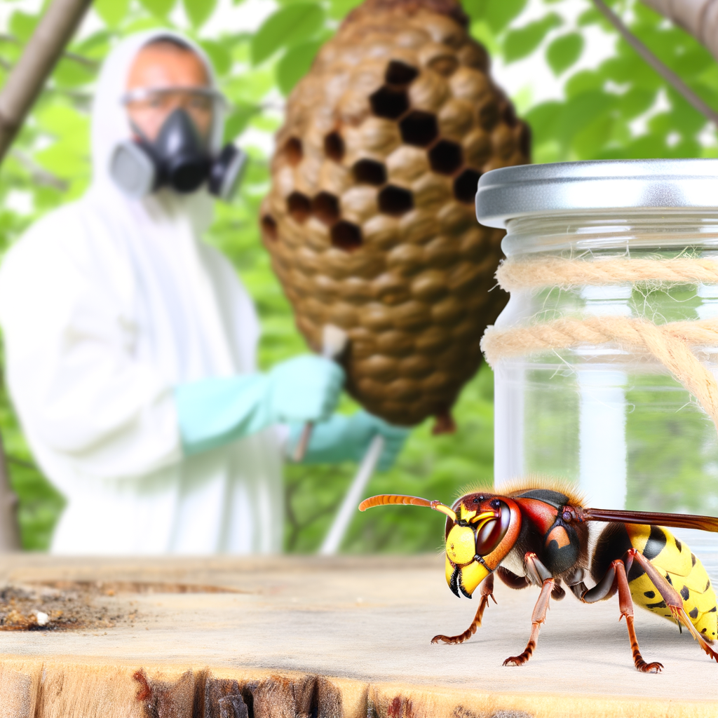 frelon devant un nid