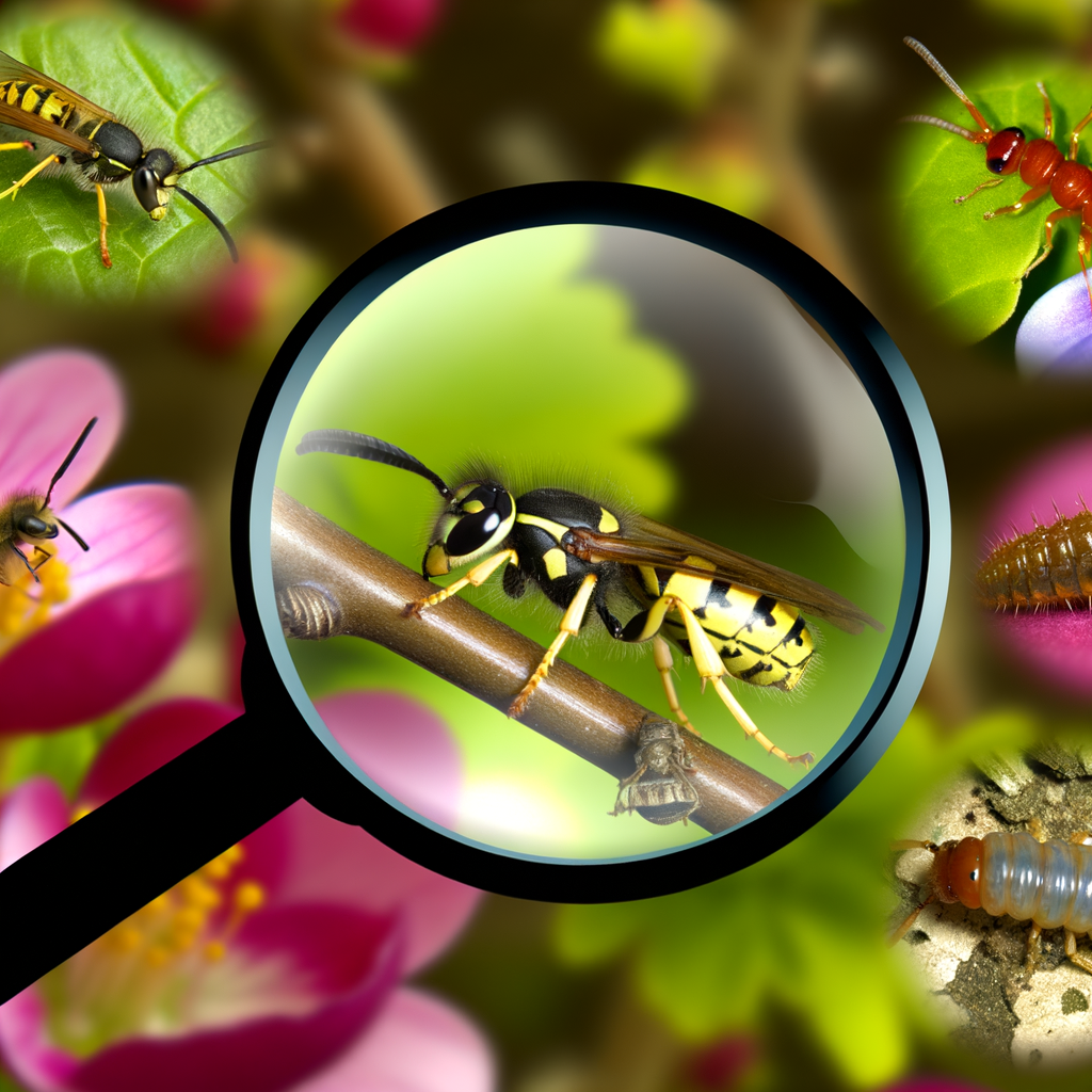 guêpes à la loupe