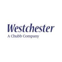 The westchester a chubb company logo is a blue logo on a white background.