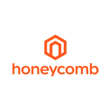 The honeycomb logo is orange and white on a white background.