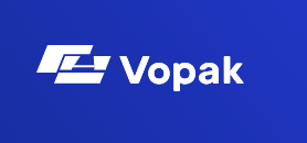The logo for vopak is on a blue background.