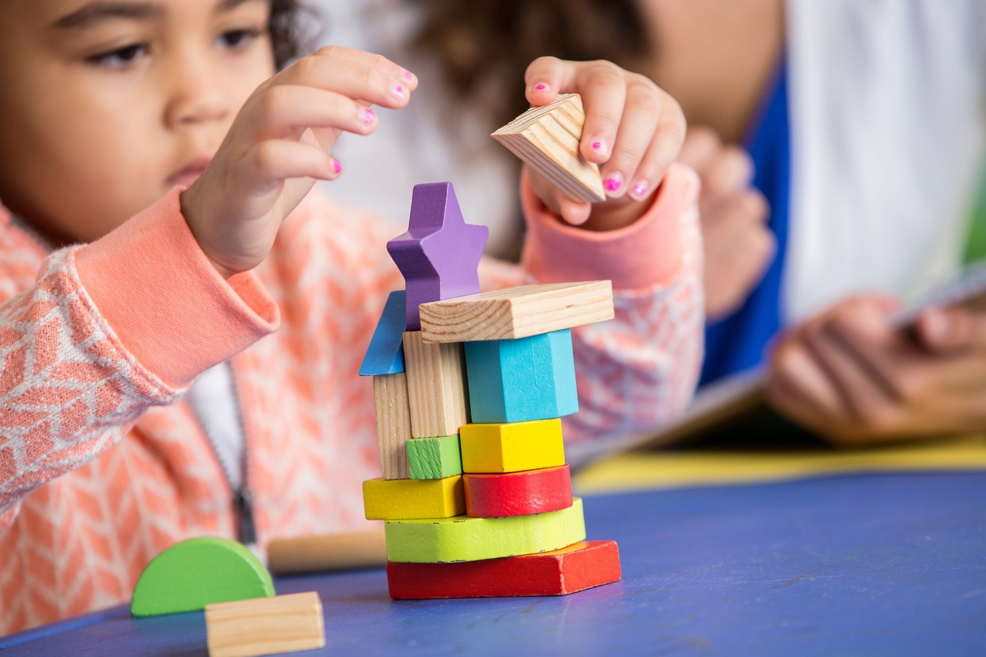 Toddler Playing Wooden Blocks — Chelmsford, MA — Chelmsford Pediatrics