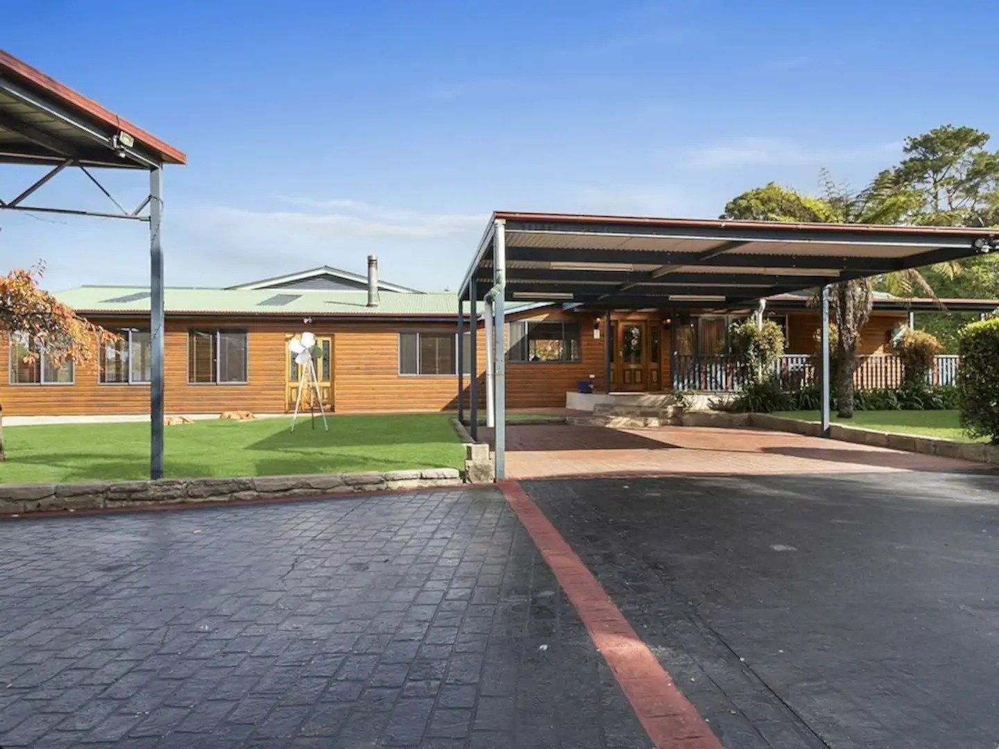 Driveway and Two Carports — Guest House In Bilpin, NSW