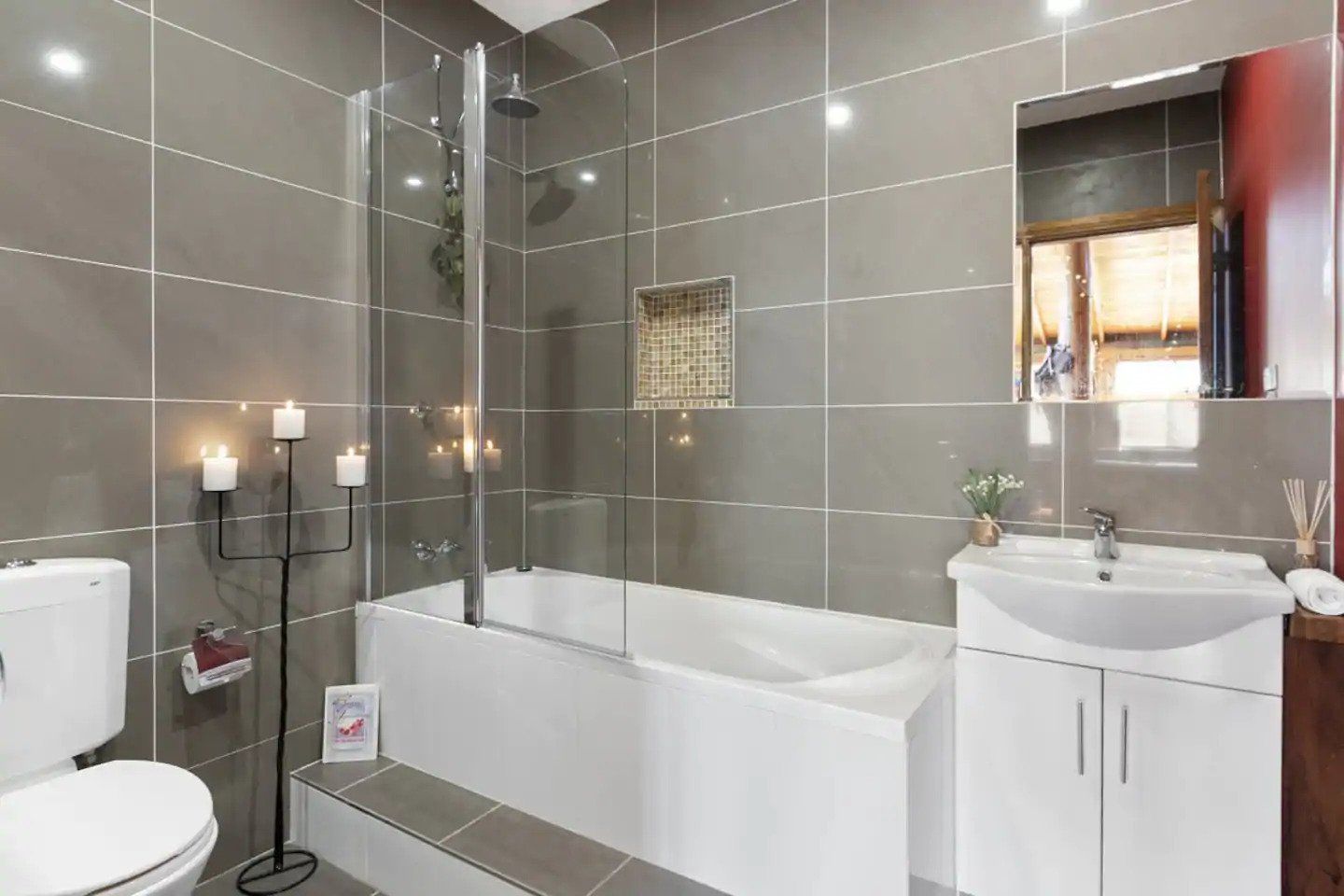 Modern Bathroom with Bath — Guest House In Bilpin, NSW