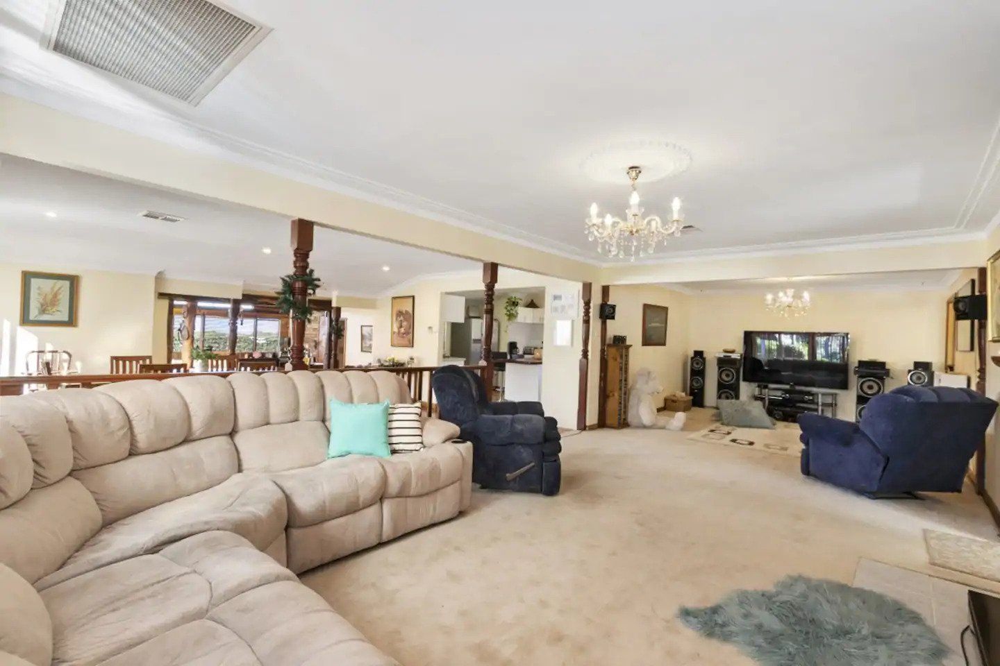 Large Couch in Living Area — Guest House In Bilpin, NSW