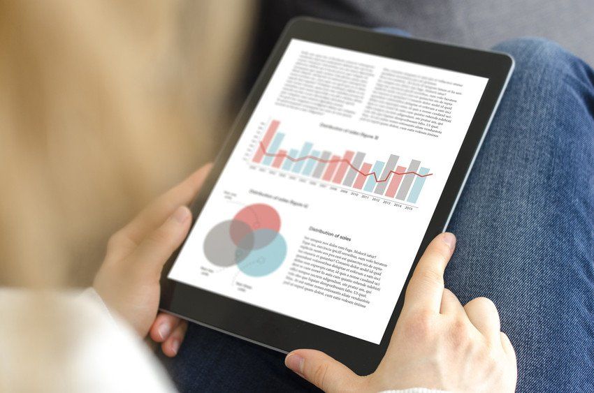 Research and statistics on a tablet