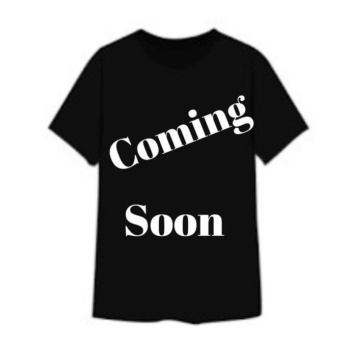 A black T-shirt with the text "Coming Soon" 