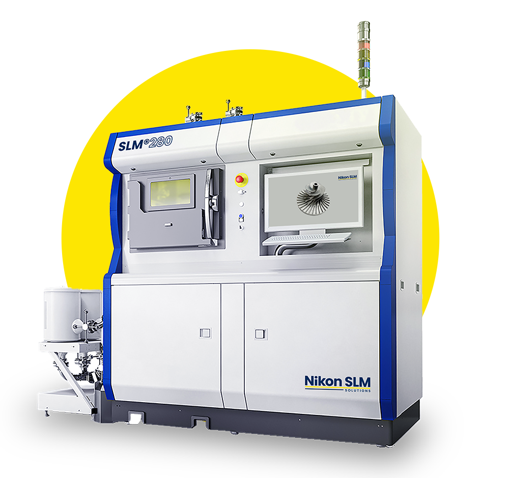 A machine that says nikon slm on it