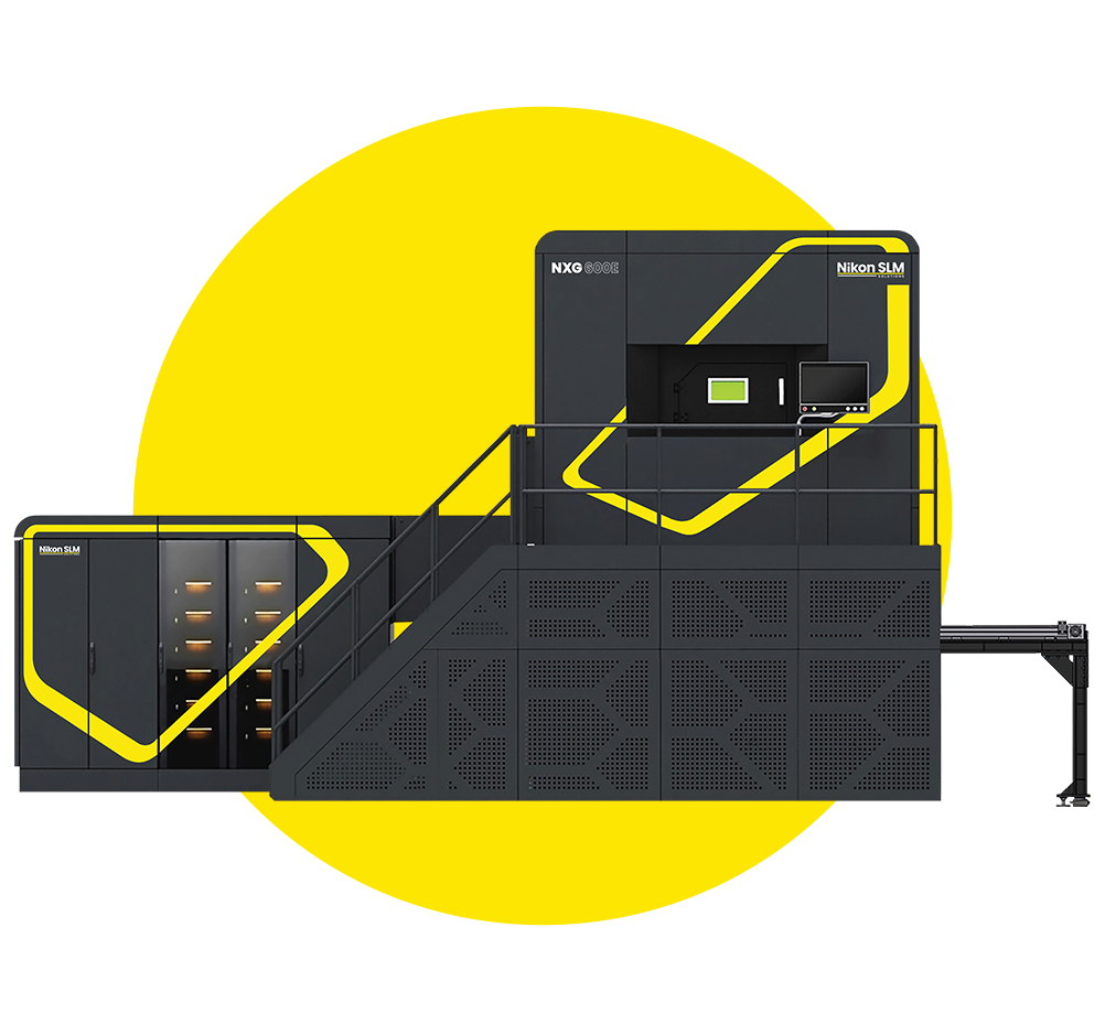 A black and yellow machine with a yellow circle in the background