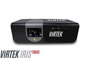 Black Virtek Iris Truss projector with the company logo.