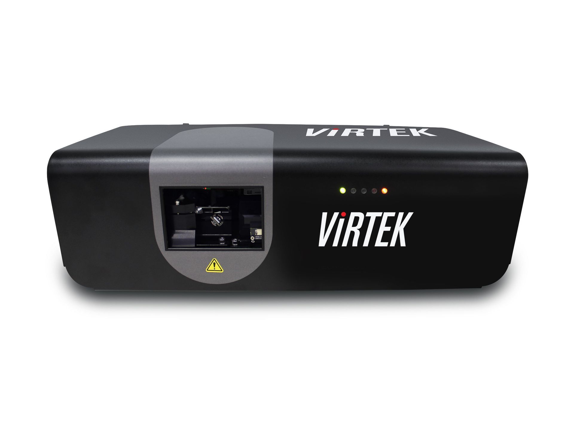 Black VIRTEK laser projector with power and status lights.