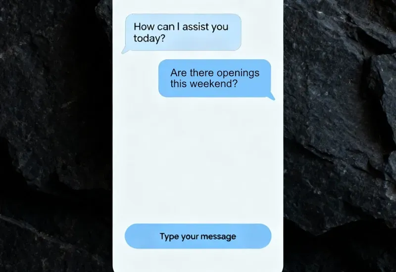 Screenshot of a chat: first message is