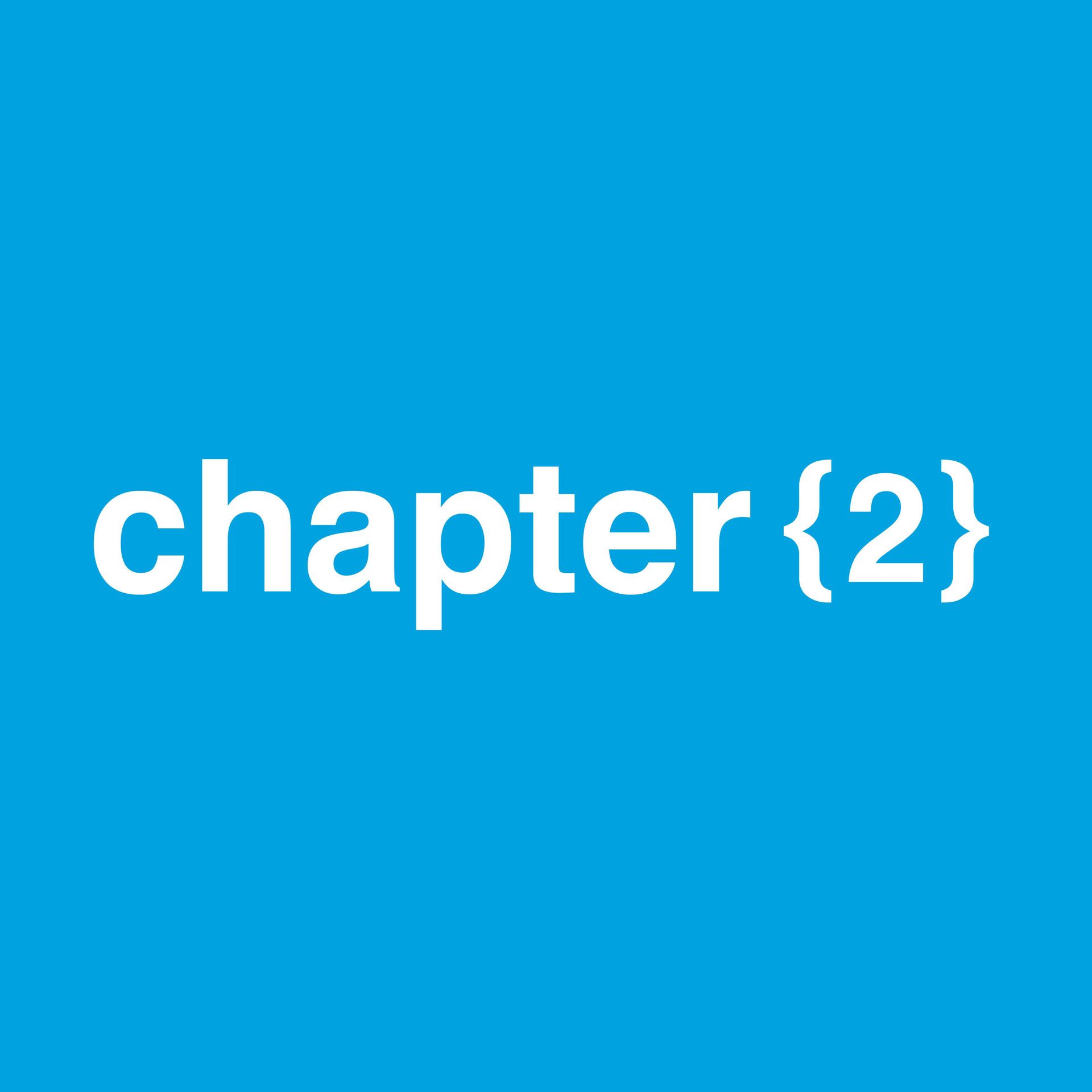 The word chapter is on a blue background