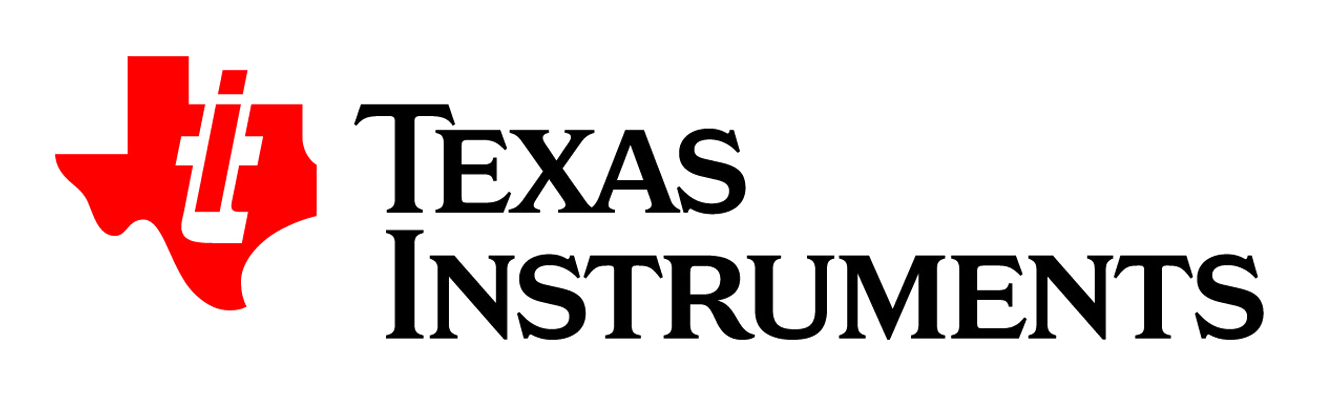 Il logo della Texas Instruments ha sopra la bandiera del Texas