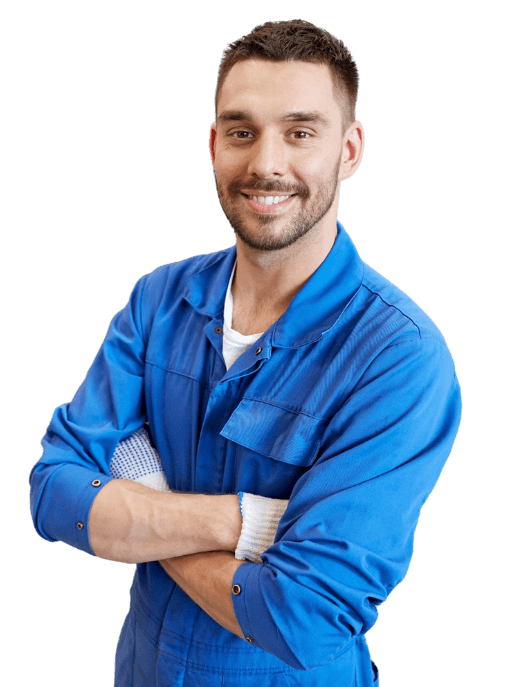 A picture of a mechanic smiling