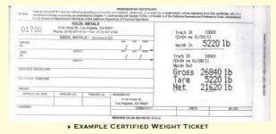Desert Scale — Example Certified Weight Ticket in Phoenix, AZ