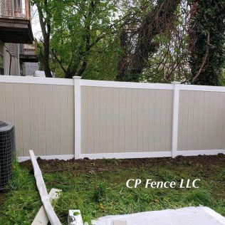 A wood privacy fence installation in Wantage, NJ by CP Fence