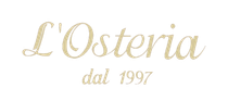 Un logo per l'osteria dal 1997 su sfondo bianco