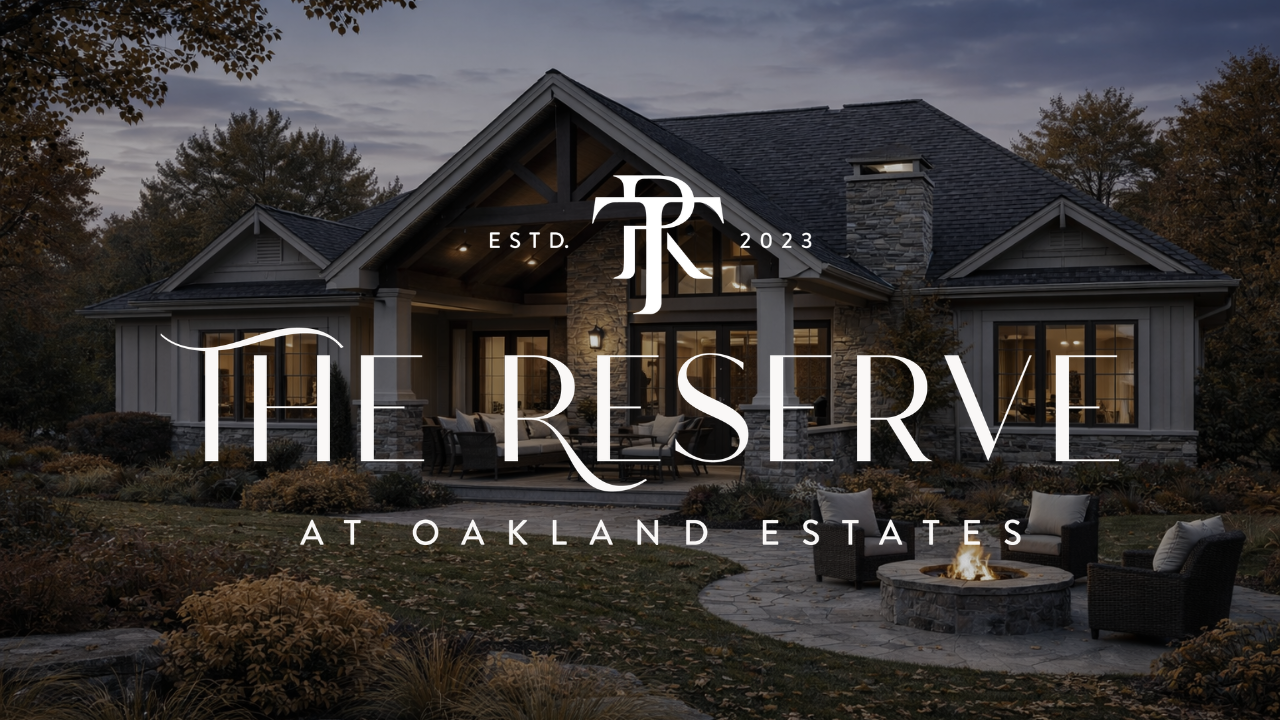 Aerial view of a suburban neighborhood with houses, roads, and a swimming pool on a sunny day.