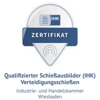 Ein Aufkleber mit der Aufschrift „Zertifikat“