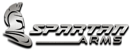 Ein Logo für Spartan Arms mit einem Pferd darauf