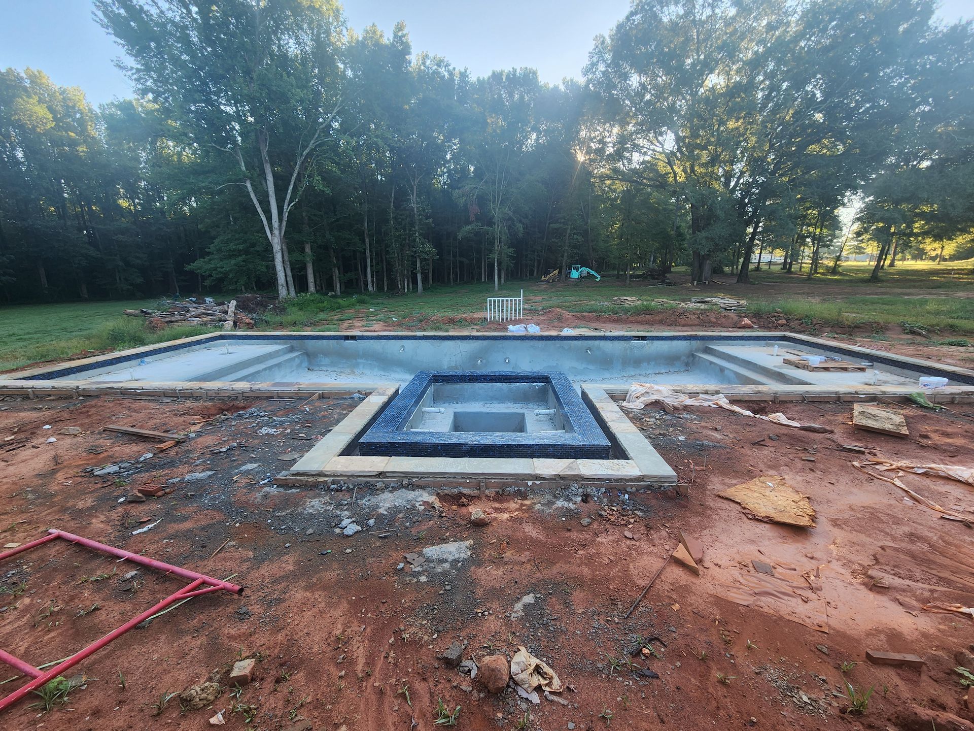 Pool under construction