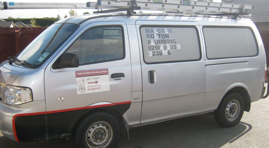 Plumbing van servicing Kaiapoi