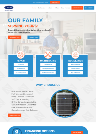 Carrier HVAC Website Design 25