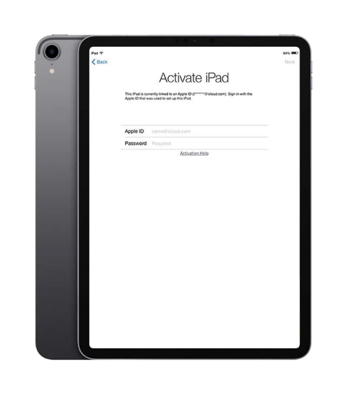 iPad activation mode