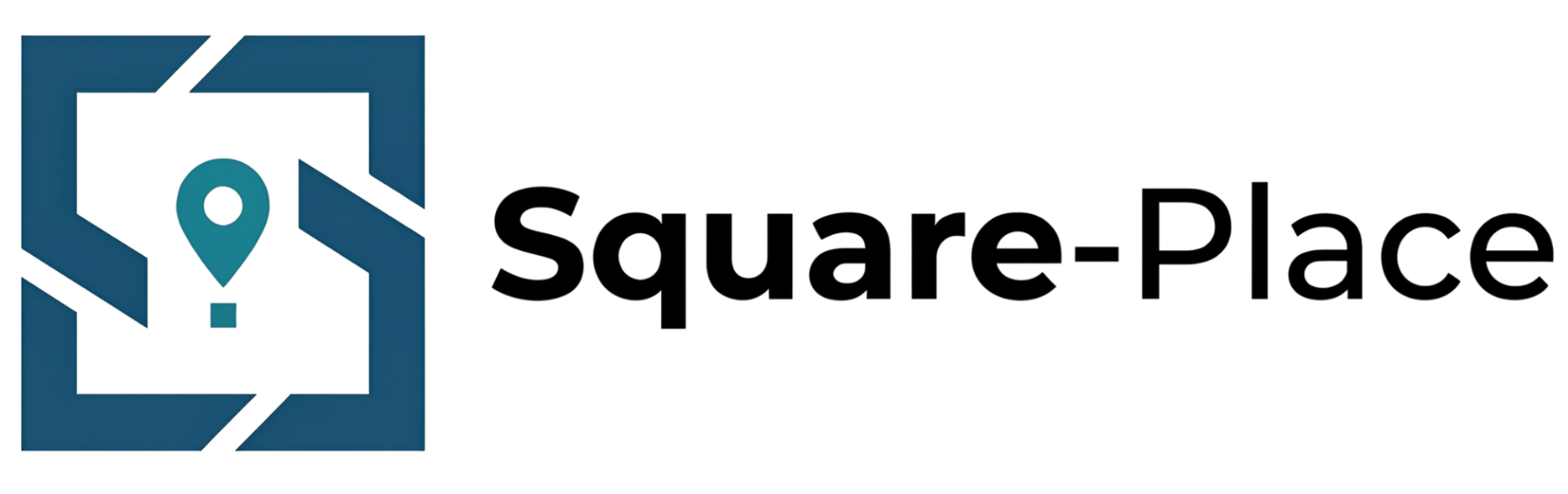 Square-Place logo with blue icon and black text on white background