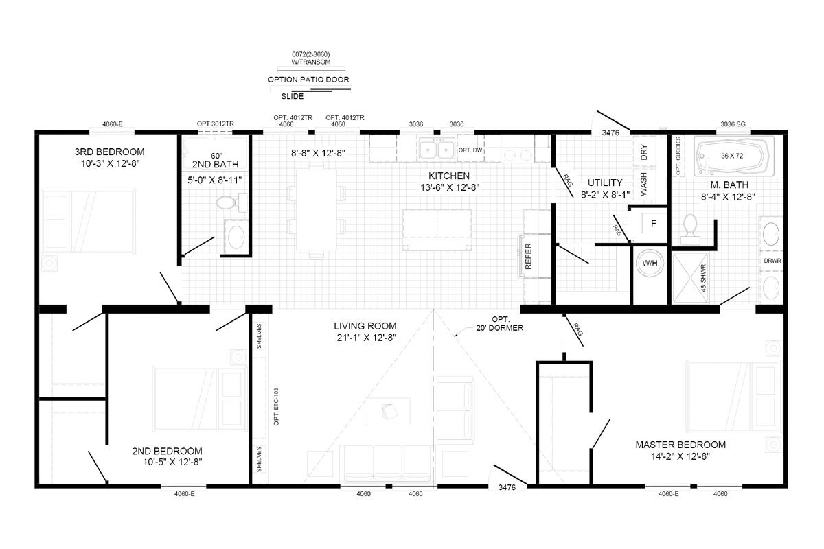 floor plan of the hanson by buccaneer homes