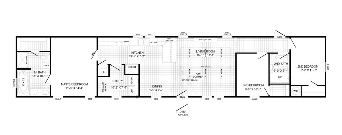 floor plan of the marion by buccaneer homes