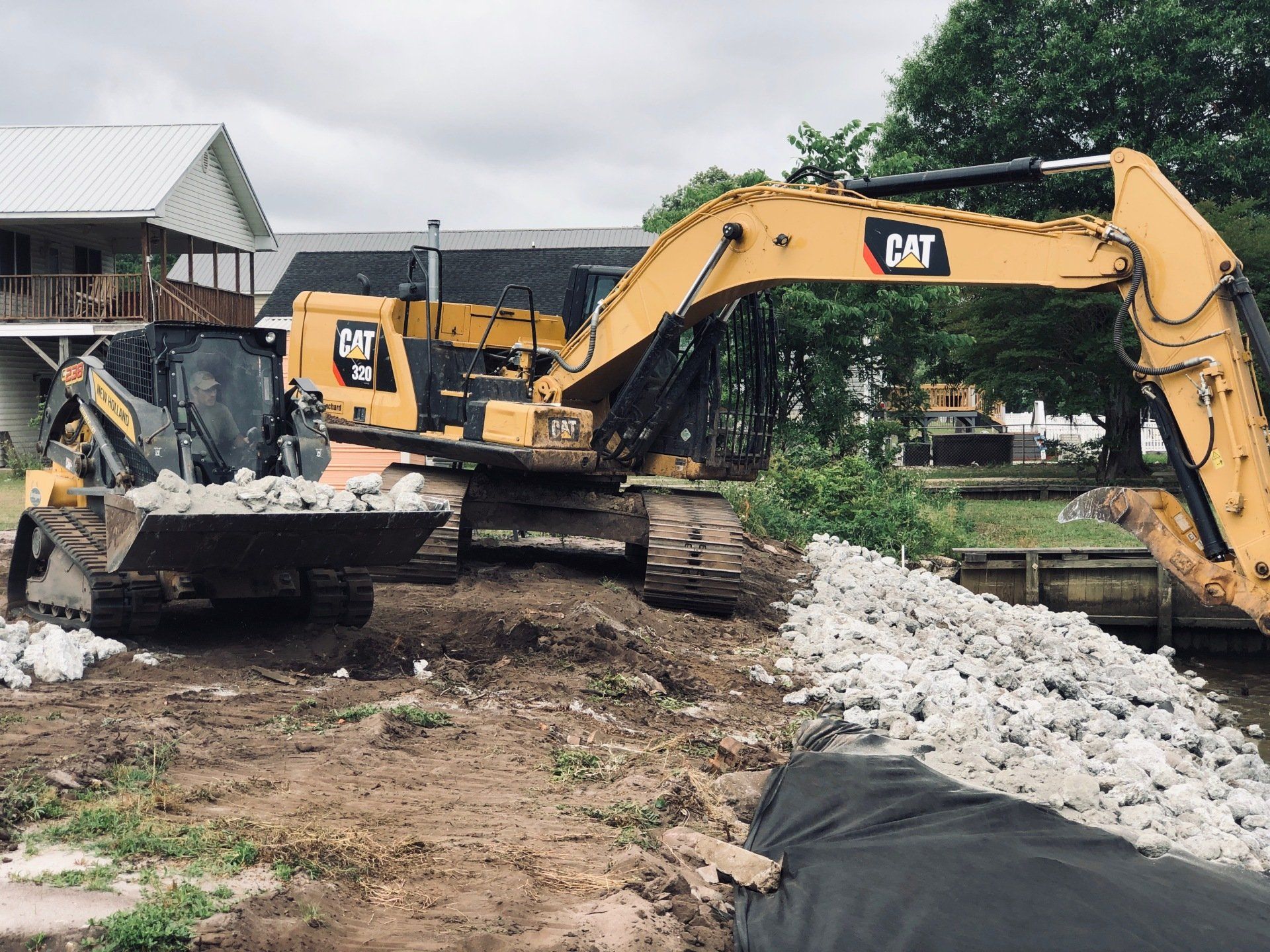 excavation for new mobile home set up