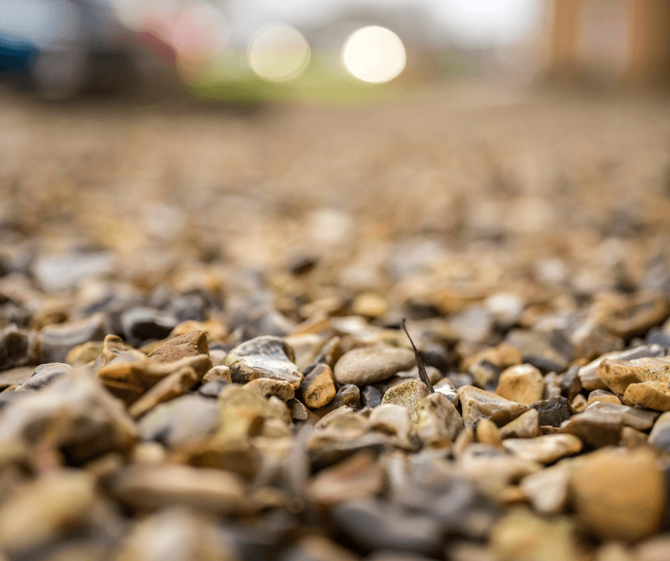 close up of gravel