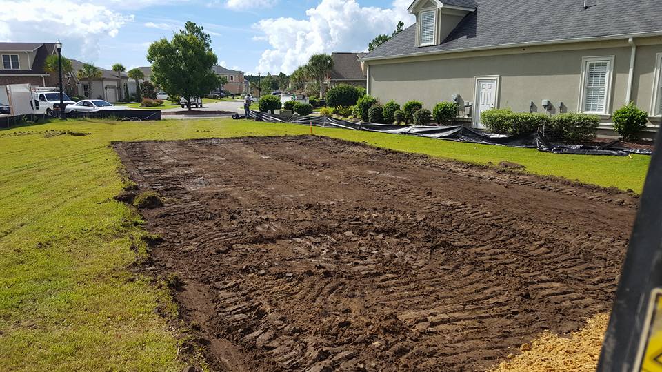 land clearing and preparation for mobile home