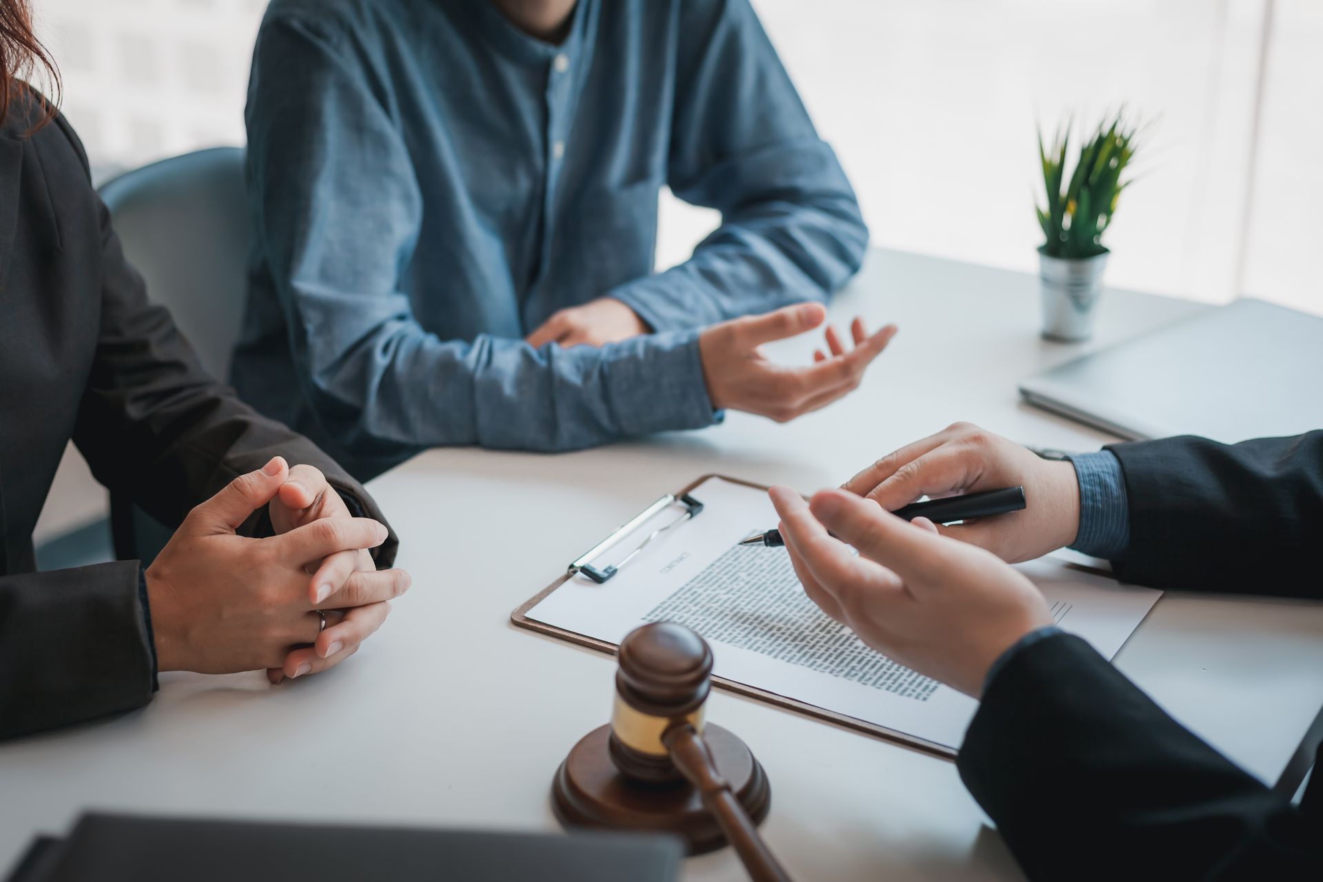 Meeting with an attorney to review documents