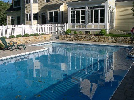 Replacement Liners — Swimming Pool with Bench Park in Newbury, MA