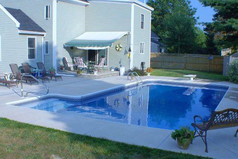 Special Features — Side View of Swimming Pool in Newbury, MA