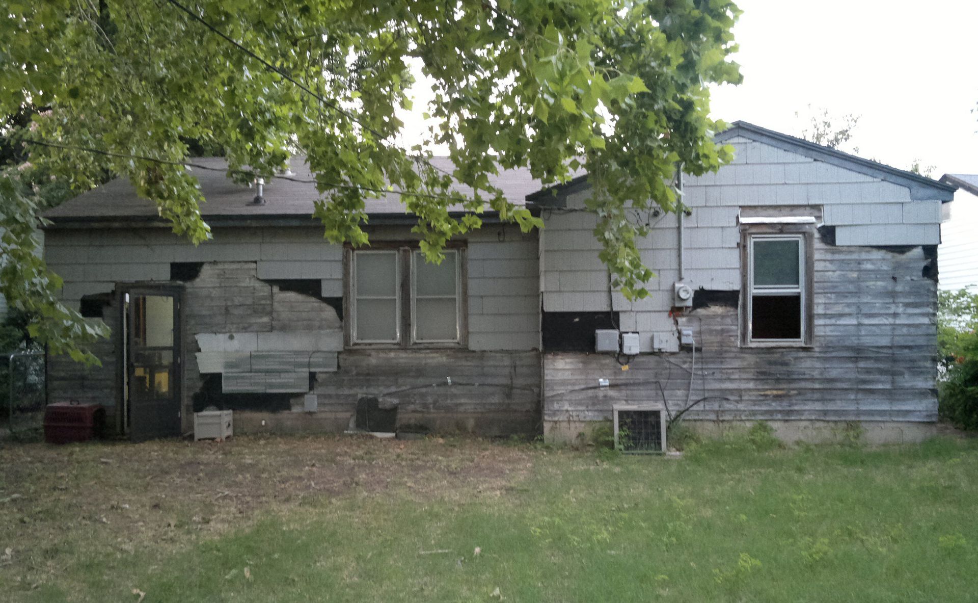 Before siding repair