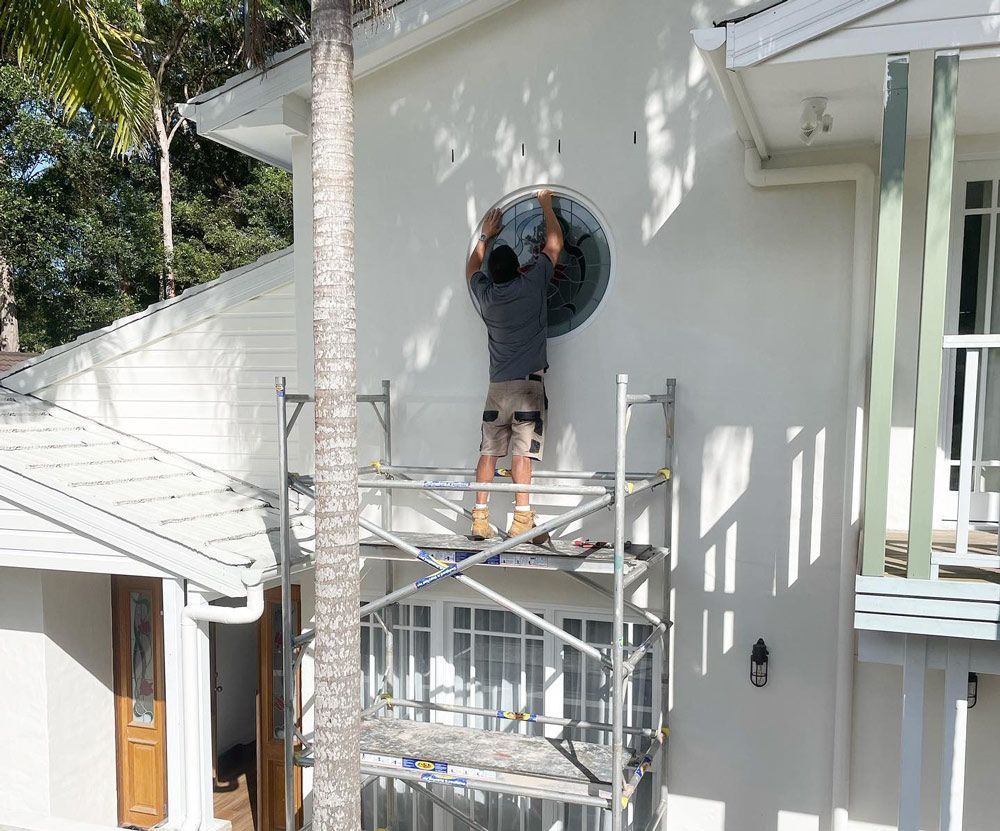 A Glazier At Work In Central Coast