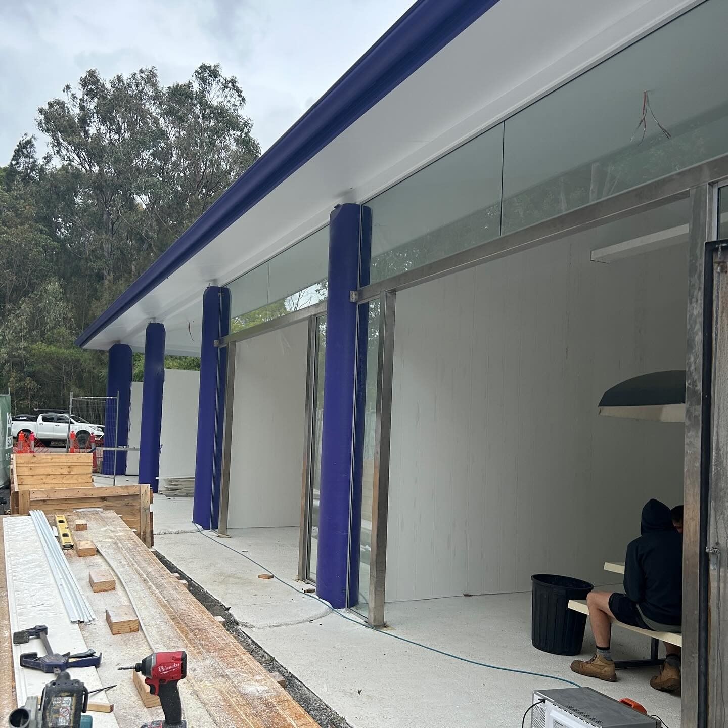 Construction Site Showing a Modern Building