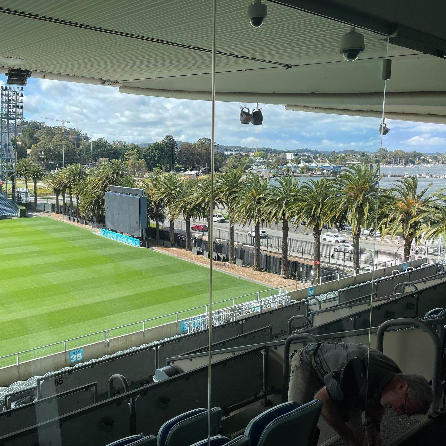 A View of A Soccer Field from A Stadium — Tuggerah Lakes Glass In Tumbi Umbi, NSW